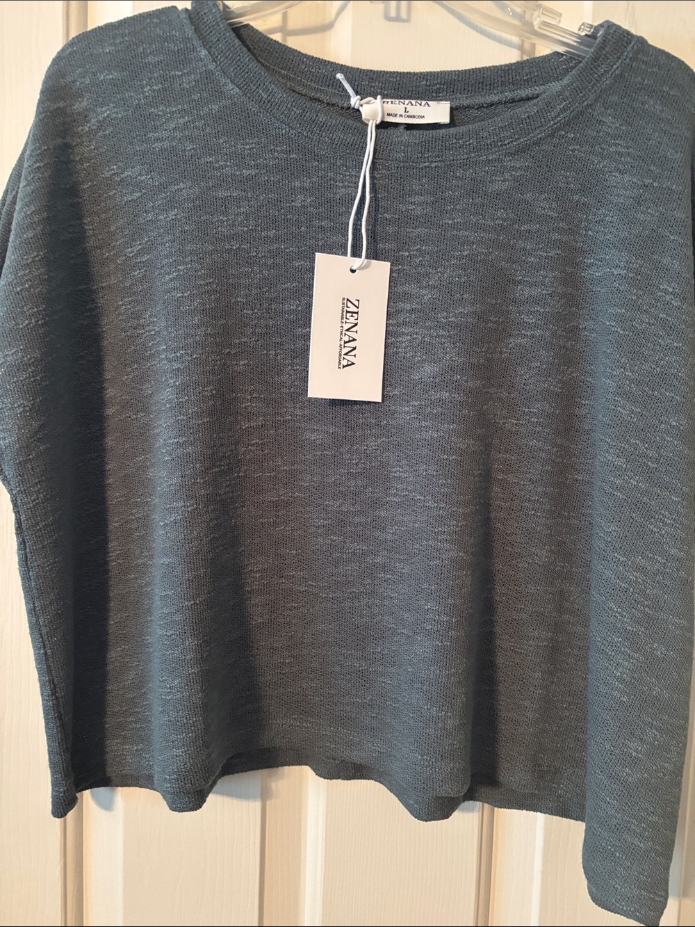 Zenana Outfitters Women's Heathered  Crewneck Pullover